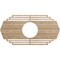 Ekena Millwork Chrysler Wood Fretwork Pierced Ceiling Medallion, Red Oak, 40"W x 20"H x 10 1/2"ID x 3/8"T CMWP40X20X0375CSRO - alternate 1